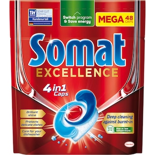 Somat | Detergent pentru masina de spalat vase, 4in1, 48 capsule
