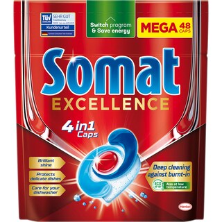 Somat | Detergent pentru masina de spalat vase, 4in1, 48 capsule
