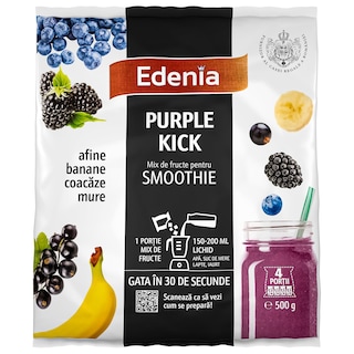 Edenia | Mix de fructe pentru smoothie cu afine, banane, coacaze si mure 500g
