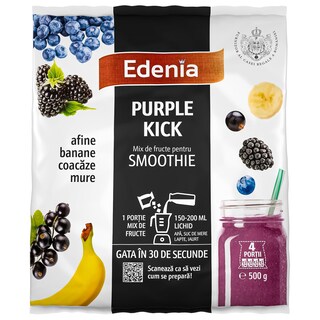 Edenia | Mix de fructe pentru smoothie cu afine, banane, coacaze si mure 500g
