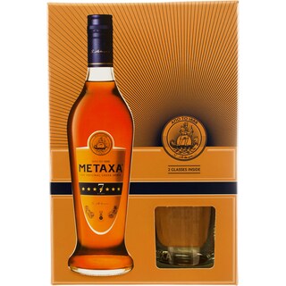Metaxa | Pachet cu brandy 7 stele cu 2 pahare 0.7L