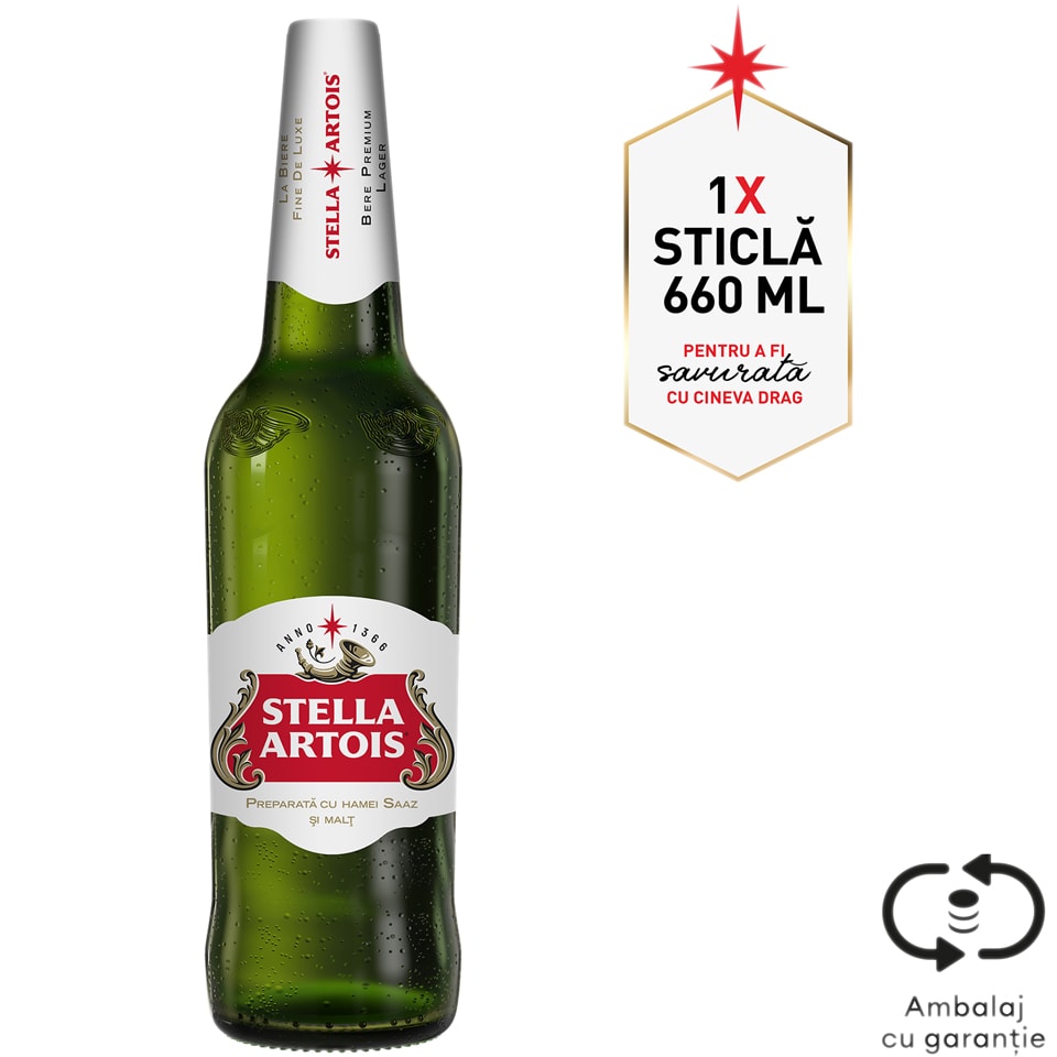 Romania product data sample: Bere blonda 0.66L