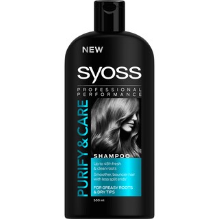 Syoss | Sampon Purify % Care pentru par cu radacini grase si varfuri uscate 500ml