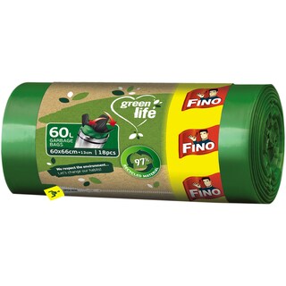 Fino | Green Life | Saci menajeri 60L, 18 bucati