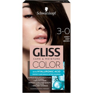 Gliss | Color | Vopsea de par permanenta Color 3-0 Saten Intens 143ml