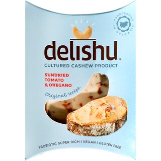 Delishu | Branza Bio de Caju cu rosii si oregano 100g