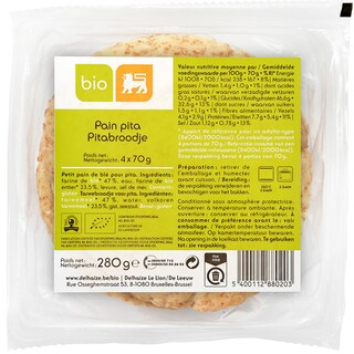 Delhaize Bio | Paine bio pita 280g