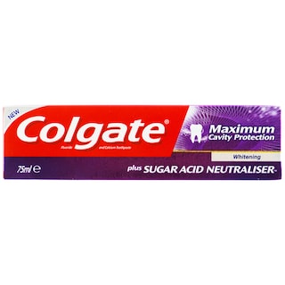 Colgate | Pasta de dinti Maximum Cavity Protection Whitening 75ml