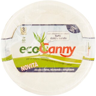 EcoCanny | Tava din trestie de zahar cu forma rotunda pentru 8 portii 3 bucati