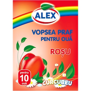 Alex | Vopsea praf 10 oua rosu 7g