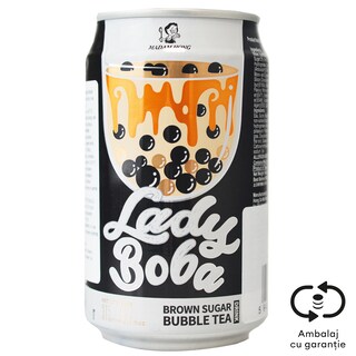 Lady Boba | Bautura racoritoare Lady Boba Brown Sugar 315ml