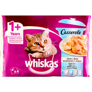 Whiskas | Hrana pentru pisici adulte cu aroma de somon 4x85g