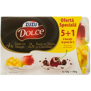 Zuzu | Dolce | Iaurt cu mango si visine 6x125g