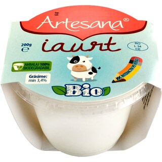 Artesana | Iaurt ecologic de vaca min. 3.4% grasime 200g