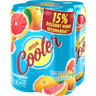 Ursus Cooler | Mix de bere fara alcool si suc de grepfrut 4x0.5L