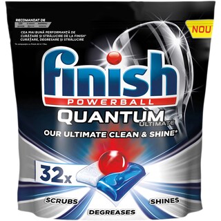 Finish | Quantum Ultimate | Detergent de vase capsule, 32 buc