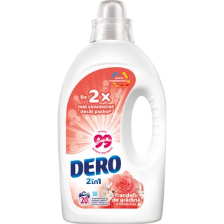 Dero | Detergent lichid 20 spalari cu parfum de trandafir de gradina si flori de cires 1L