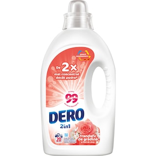 Dero | Detergent lichid 20 spalari cu parfum de trandafir de gradina si flori de cires 1L
