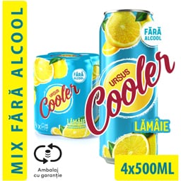Ursus Cooler | Bere fara alcool cu suc de lamaie 4x0.5L