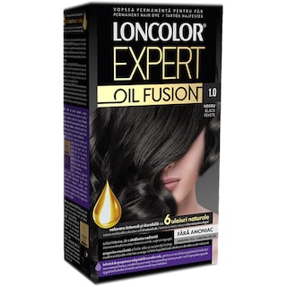Loncolor | Expert Oil Fusion | Vopsea de par permanenta fara amoniac 1.0 Negru