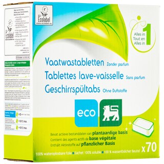 Delhaize Eco | Tablete pentru masina de spalat vase 70 bucati
