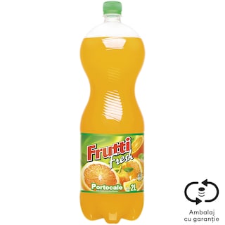 Bautura racoritoare carbogazoasa cu suc de portocale 2L