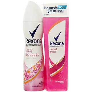Rexona | Pachet cu gel de dus si deodorant Sexy 150ml+250ml