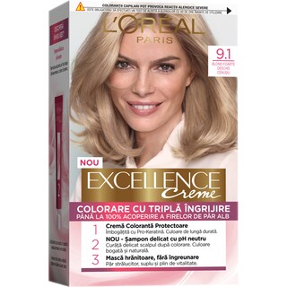 L'Oreal Paris | Excellence | Vopsea de par blond foarte deschis cenusiu 240g