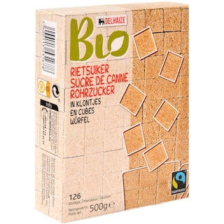Delhaize Bio | Zahar cuburi din trestie de zahar 500g