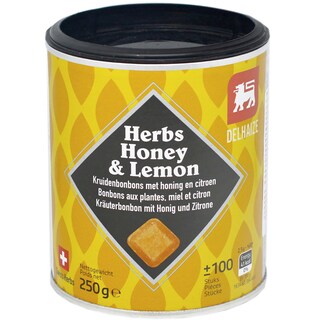 Delhaize | Bomboane cu plante, miere si aroma de lamaie 250g
