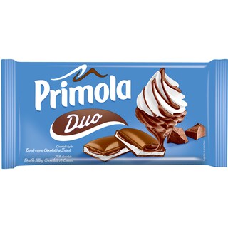 Primola | Ciocolata cu crema de ciocolata si frisca 89g