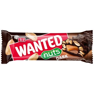 Wanted | Baton de ciocolata neagra cu arahide, nuga si caramel 45g