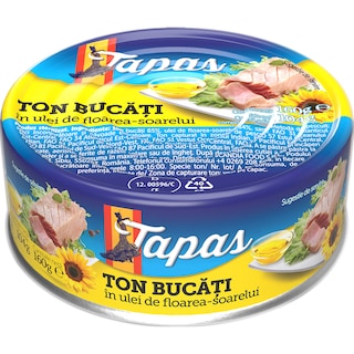 Tapas | Ton bucati ulei de floarea soarelui 160g