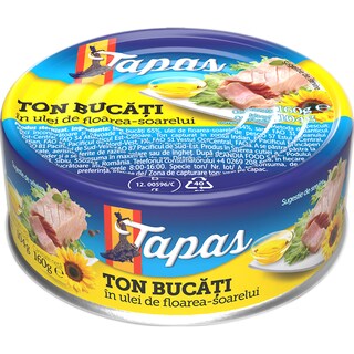 Tapas | Ton bucati ulei de floarea soarelui 160g