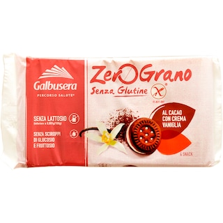 Galbusera | Zero Gluten | Biscuiti cu cacao si crema de vanilie,fara gluten 160g