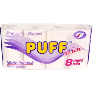 Puff | Hartie igienica 8 role 4 straturi Deluxe