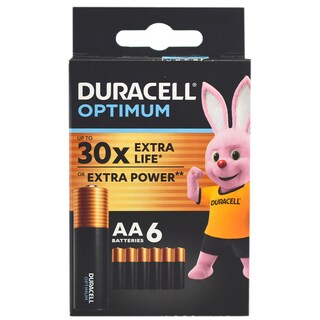 Duracell | Baterii Optimum, AA, 6 bucati