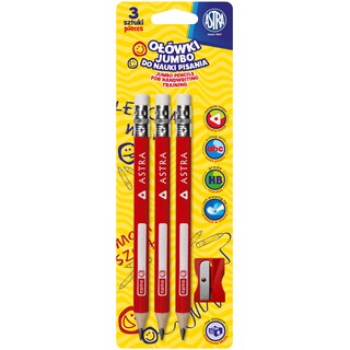 Astra | Set 3 creioane incepatori cu ascutitoare