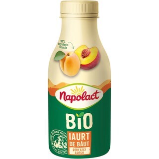 Napolact Bio | Iaurt de baut cu piersici si caise 230ml