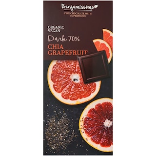 Benjamissimo | Ciocolata 70% cacao cu chia si grapefruit 70g