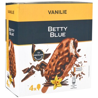 Betty Blue | Inghetata de vanilie cu ciocolata belgiana 4x80g