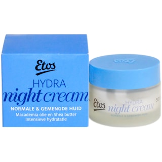 Etos | Crema de noapte hidratanta cu ulei de macadamia si unt Shea 50ml