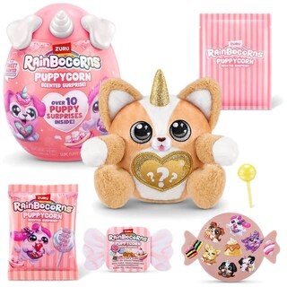 Rainbocorns | Jucarie de plus surpriza, Raibocorn, Puppycorn, S4
