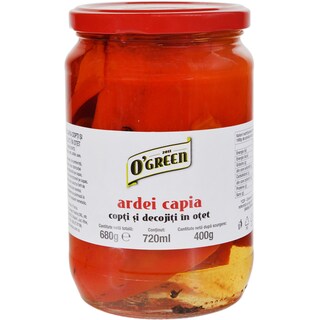 O'GREEN | Ardei capia copti in otet 680g