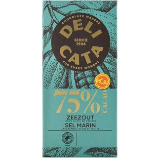 Delicata | Ciocolata neagra cu sare, 75% cacao 100g