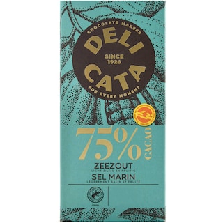 Delicata | Ciocolata neagra cu sare, 75% cacao 100g