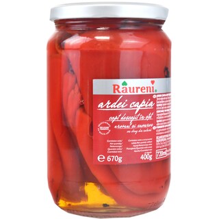 Raureni | Ardei capia copti in otet 670g