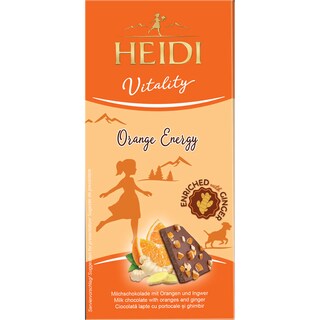 Heidi | Vitality | Ciocolata lapte cu portocale si ghimbir 80g