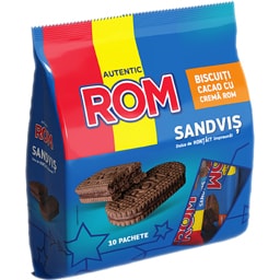 Biscuiti sandvis cu cacao cu crema rom 360g