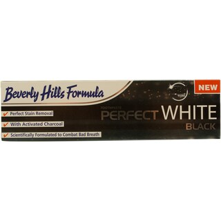 Beverly Hills Formula | Pasta de dinti Perfect White Black, fresh mint 100ml
